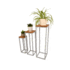 Plant stands Testis Wood | White Aluminium